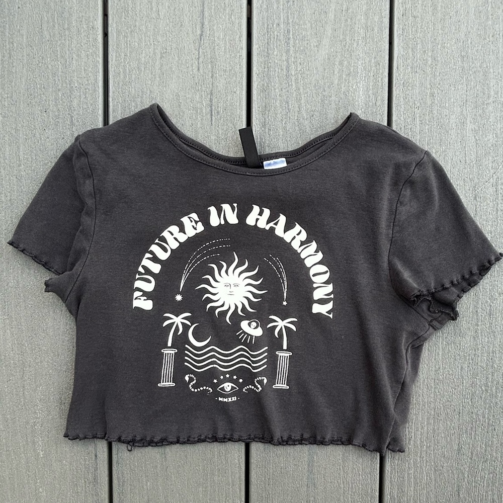 H&M Graphic Crop Top